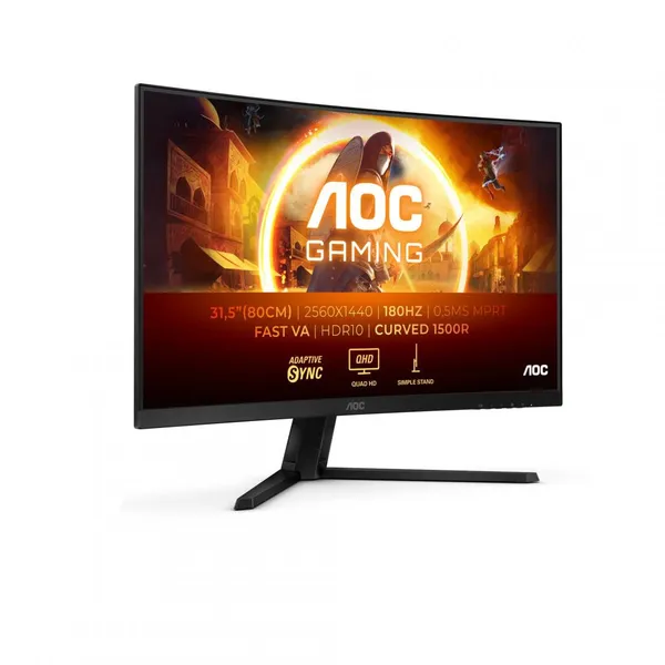 Monitor Gaming AOC CQ32G4VE 31.5 inch 2560x1440 180Hz VA Curbat Black Grey - imagine 6
