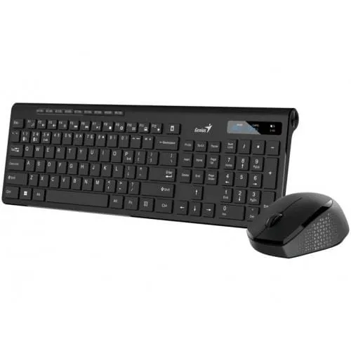 Kit Wireless GENIUS Tastatură 104 Taste + Mouse 1200dpi BT 5.3 2.4G Negru