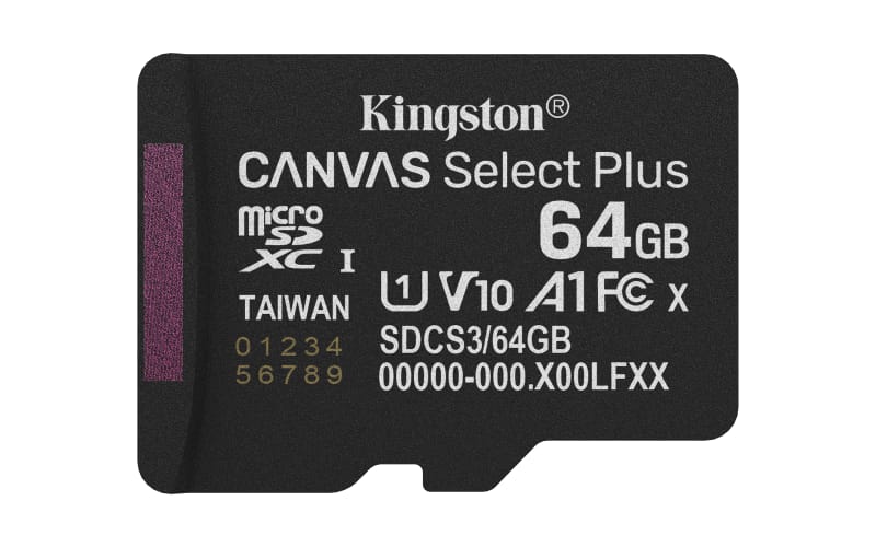 Card de memorie KINGSTON Canvas Select Plus Gen3 MicroSDXC 64 GB Class 10