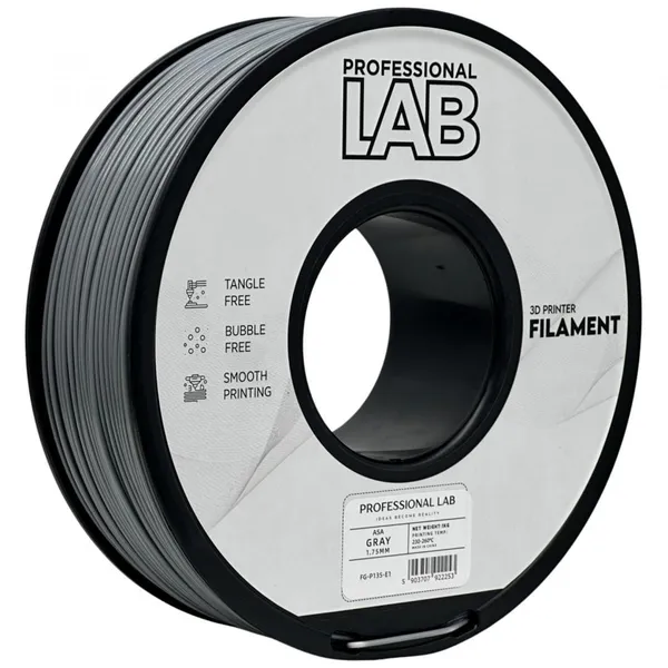 Filament 3D PROFESSIONAL LAB ASA 1.75mm Gri 1KG