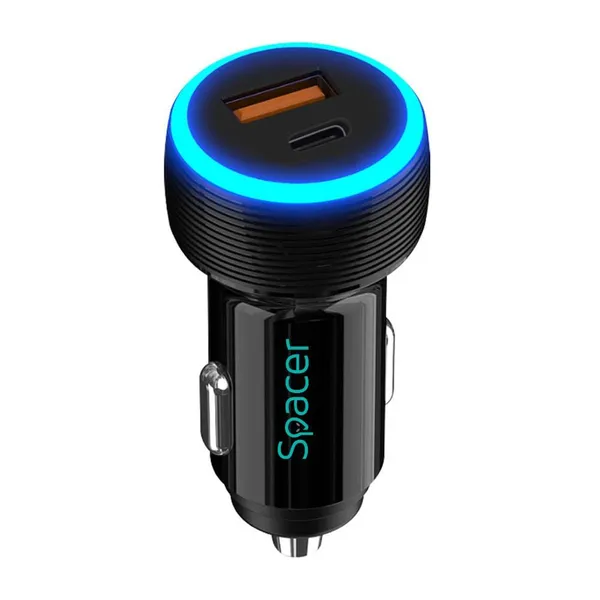 Alimentator Auto SPACER SPCC-DUOQ-01 Quick Charge Negru - imagine 4