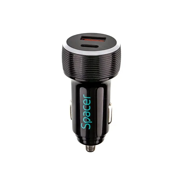 Alimentator Auto SPACER SPCC-DUOQ-01 Quick Charge Negru - imagine 5