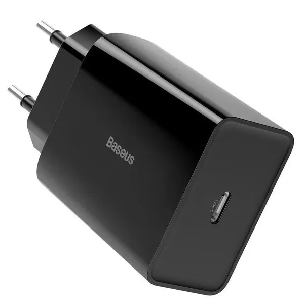 Încărcător Rețea BASEUS Speed Mini Quick Charge 20W USB-C Negru - imagine 2