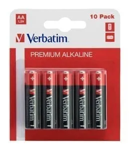 Baterii Alcaline VERBATIM AA (R6) 1.5V 10 Bucăți 49875