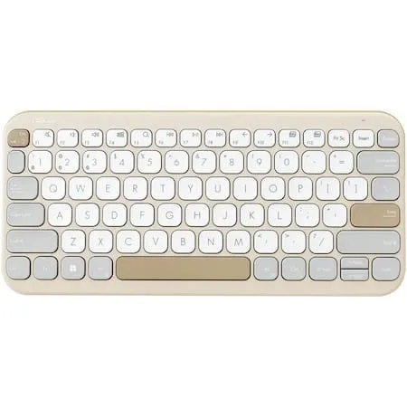 Tastatură ASUS KW100 Wireless Oat Milk 90XB0880-BKB040
