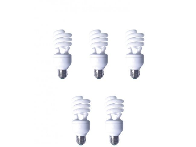 Set 5 becuri fluorescent PANASONIC EFD19E65HD3E-5 19W Alb Rece E27