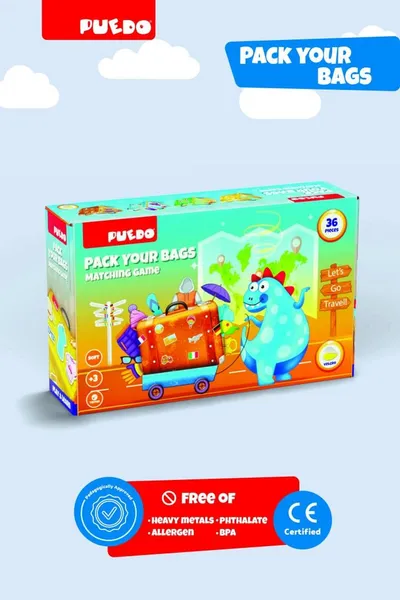 Puzzle PUEDO TOYS Fa-ti bagajul din carton 25-49 piese