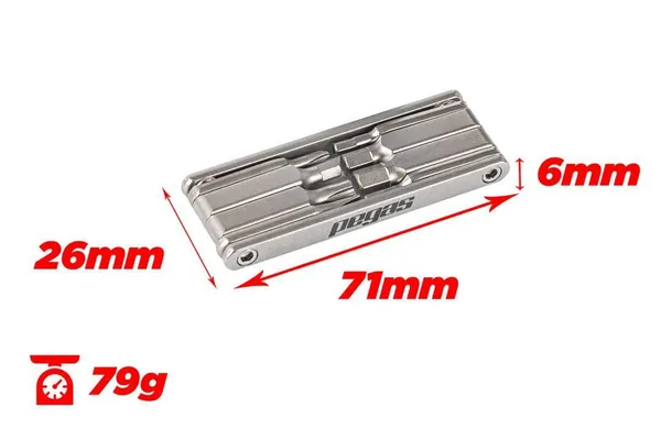 Mini set scule PEGAS 8 în 1 Oțel Cr-V - imagine 2