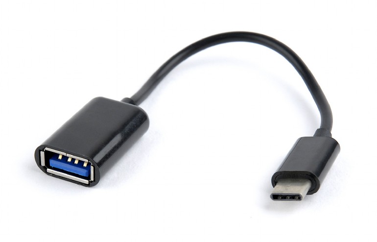 Cablu Adaptor OTG GEMBIRD A-OTG-CMAF2-01 USB 2.0 Type-C Negru