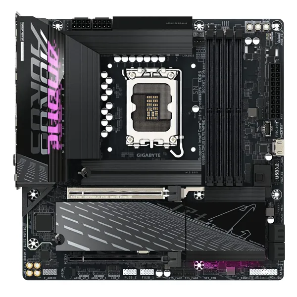 Placă de bază GIGABYTE B860M AORUS ELITE WIFI6E LGA1851 mATX - imagine 2