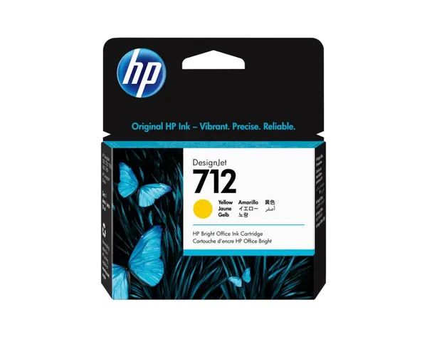 Cartuș Cerneală HP 712 Yellow 38 ml pentru Designjet T630, 3ED69A - imagine 2