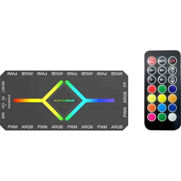 Ventilator Carcasa ALPHAGEAR Glimmer ARGB RGB Negru