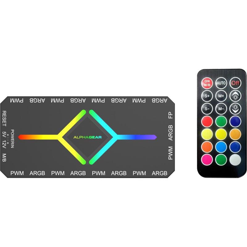 Ventilator Carcasa ALPHAGEAR Glimmer ARGB RGB Negru