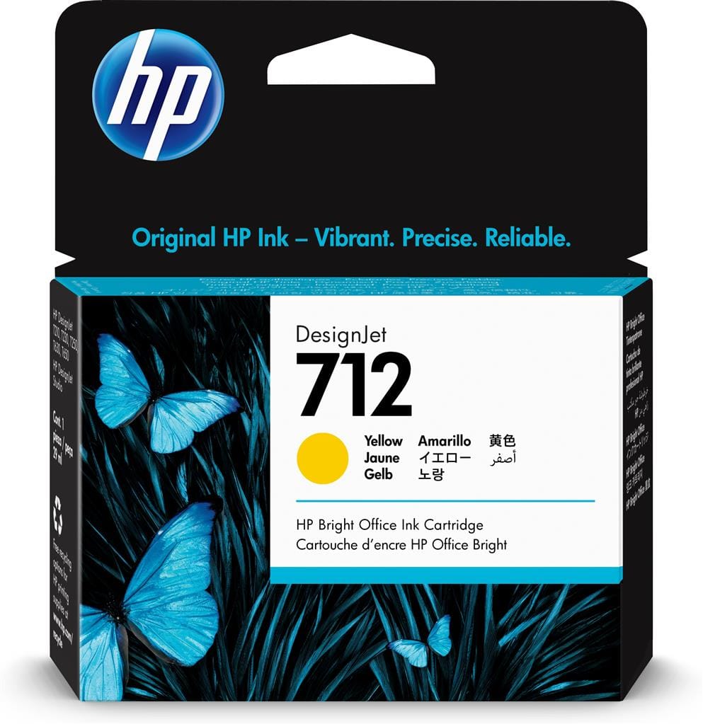Cartuș Cerneală HP 712 Yellow 38 ml pentru Designjet T630, 3ED69A