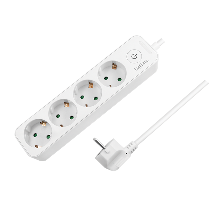 Prelungitor LOGILINK LPS245 Schuko 4 prize 1m Alb