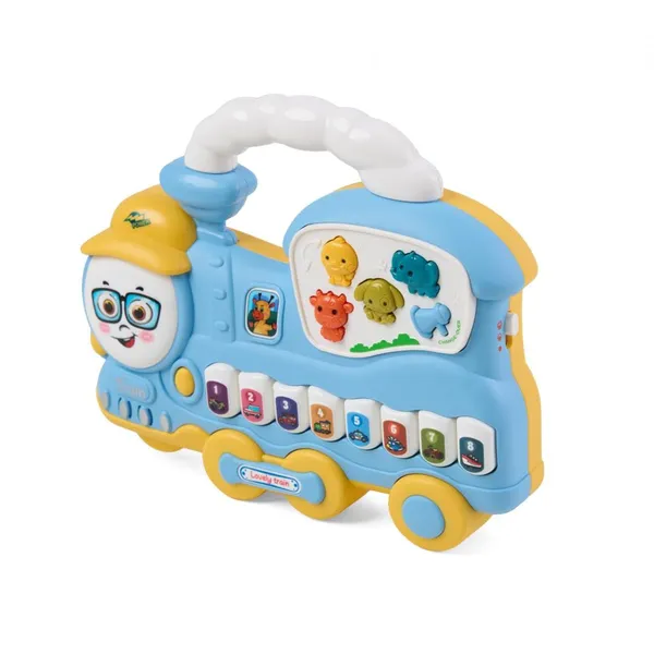 Jucărie Trenuleț MOMKI Cu Lumini și Sunete Albastru - imagine 2