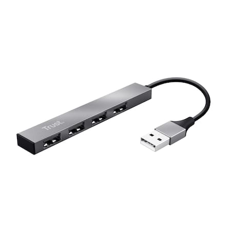 Hub USB TRUST Halyx Aluminium 4 Porturi Argintiu TR-23786
