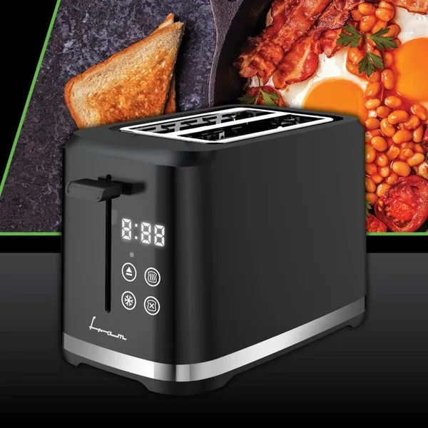 Prăjitor de pâine FRAM FTP-8007DBK 800W 2 felii Negru - imagine 2