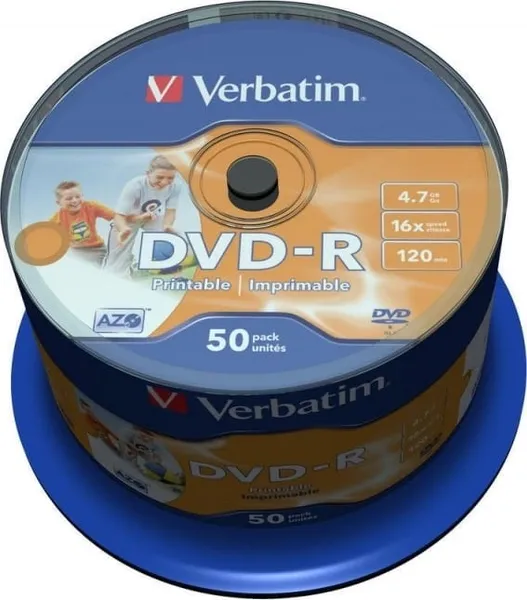 Discuri DVD-R VERBATIM 4.7GB 50 bucăți Single Layer 43533