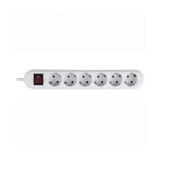 Prelungitor BACHMANN SMART 6 Prize Schuko cu Întrerupător 1.5m Alb - imagine 2