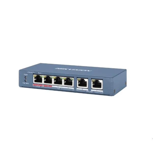Switch HIKVISION DS-3E0106HP-E 4 Porturi HiPoE Albastru