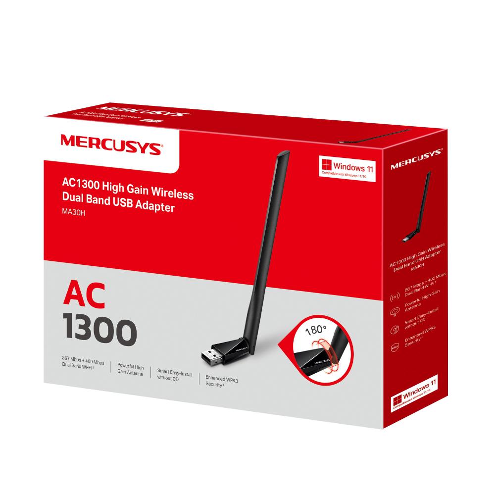 Adaptor Wireless MERCUSYS MA30H Dual-Band AC1300 - imagine 4