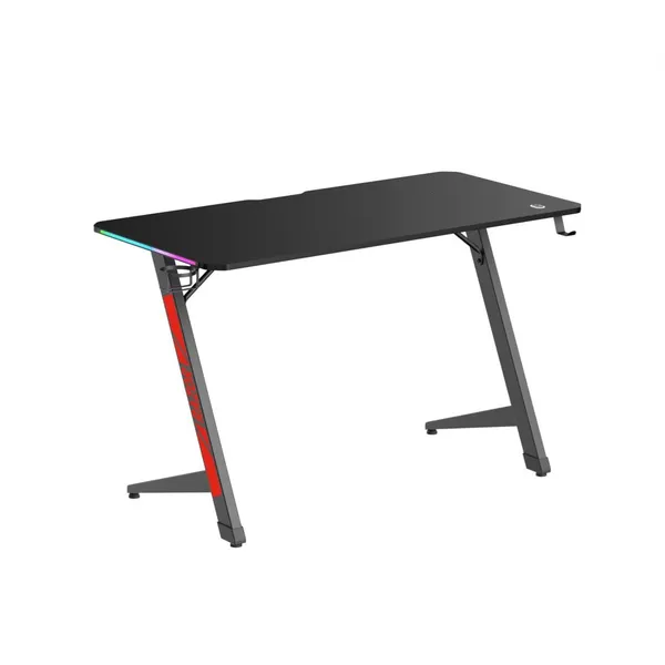 Birou Gaming SERIOUX Razor LED RGB Negru Mat și Roșu Mat