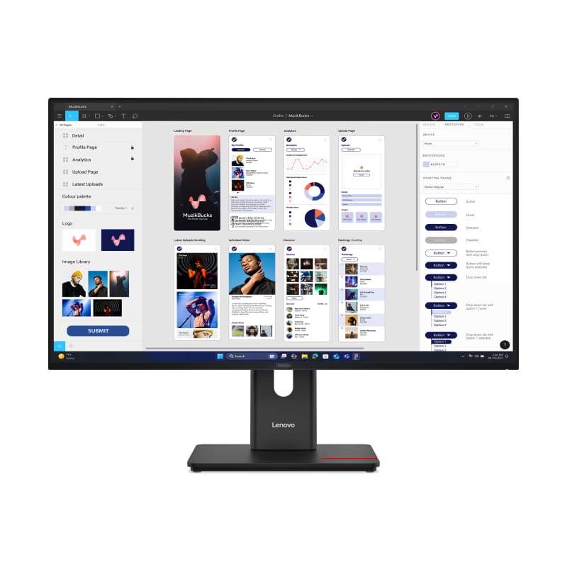 Monitor LENOVO ThinkVision T32UD-40 4K Ultra HD 31.5 inch Negru
