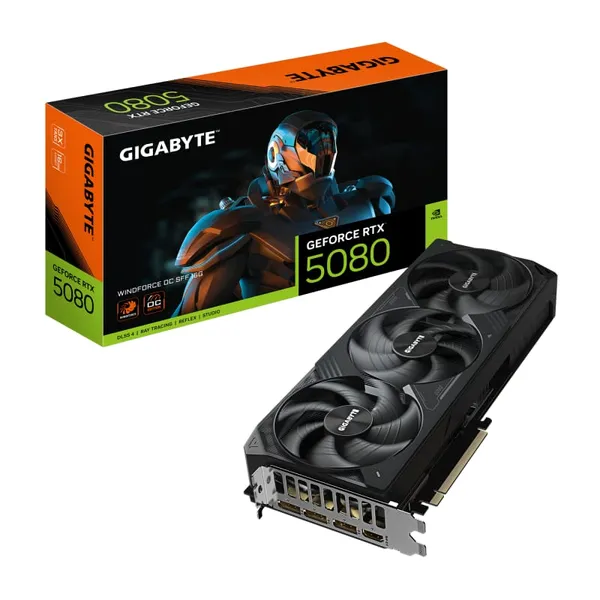 Placă Video GIGABYTE GeForce RTX 5080 Windforce OC SFF 16GB GDDR7