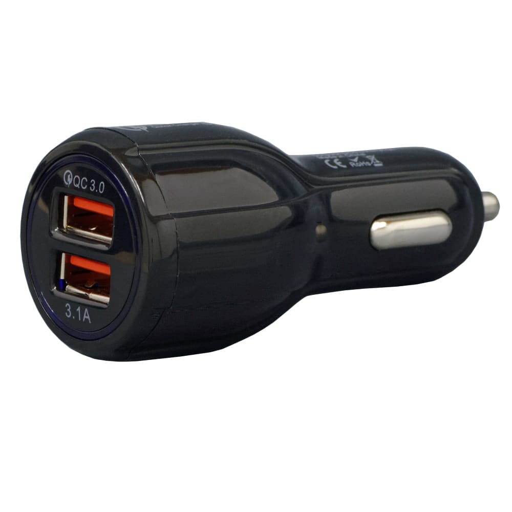 Alimentator Auto SPACER SP-QC-30 2xUSB QC3.0 Negru