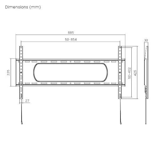 Suport TV SERIOUX TV73-48F 48-73 inch 80 kg - imagine 6