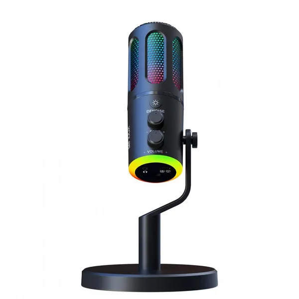 Microfon Gaming SERIOUX SU8 Condenser Unidirectional RGB USB-C 3.5mm - imagine 2