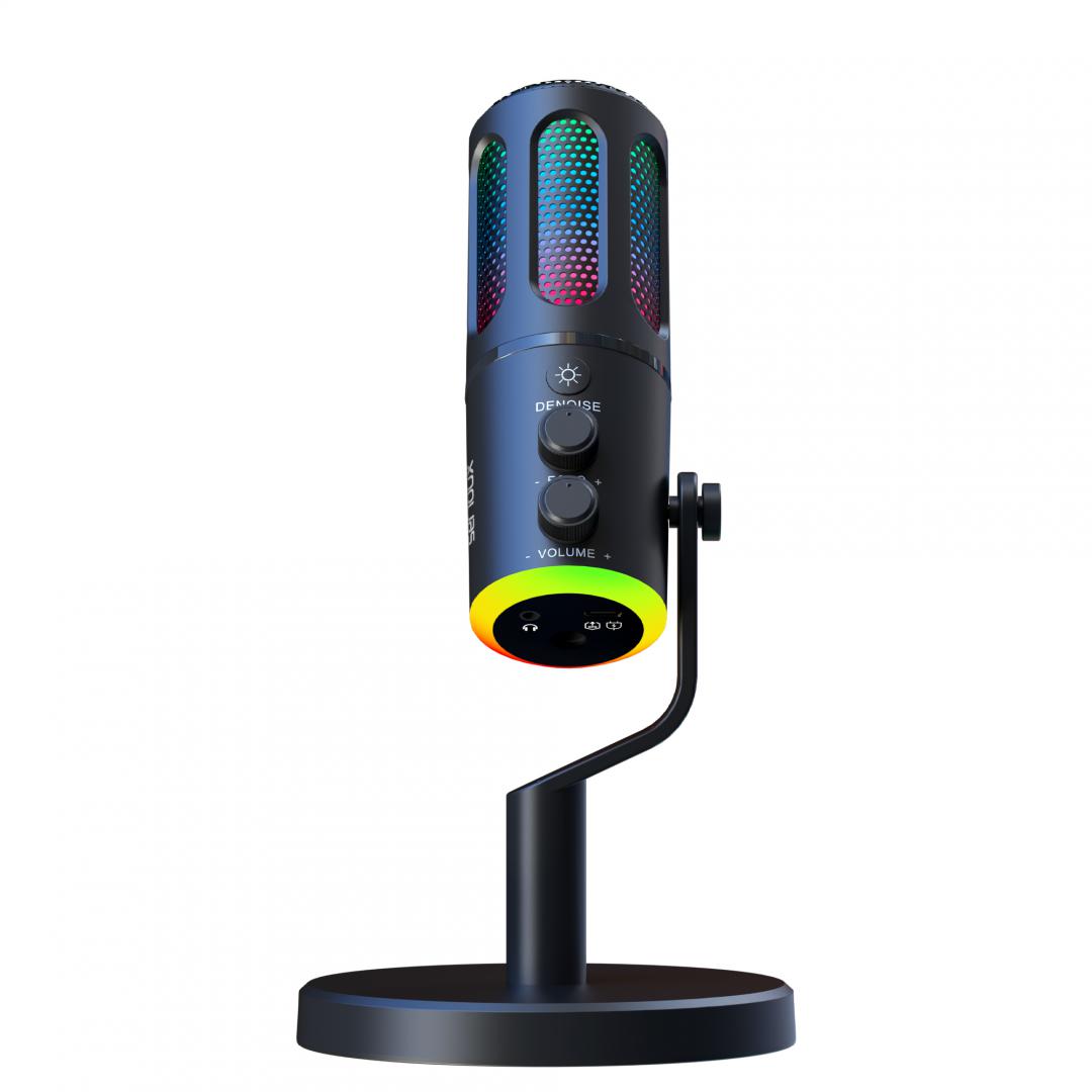 Microfon Gaming SERIOUX SU8 Condenser Unidirectional RGB USB-C 3.5mm - imagine 2