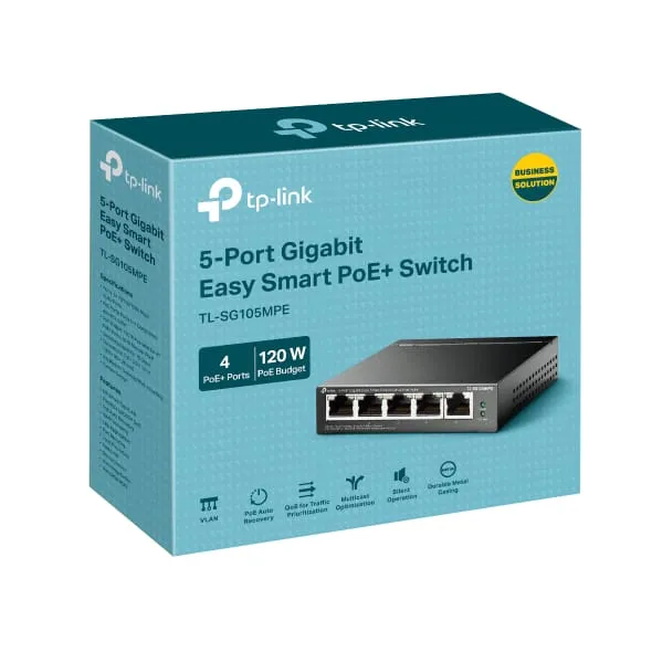 Switch TP-LINK TL-SG105MPE 5-Port Gigabit 4×PoE+ 120W - imagine 3