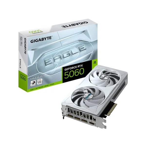 Placă video GIGABYTE GeForce RTX 5060 EAGLE OC ICE 8GB GDDR7