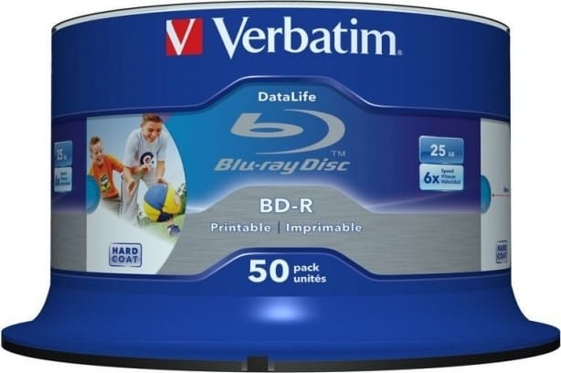 Disc Blu-ray BD-R VERBATIM 25GB 6x Printabil 50 buc 43812
