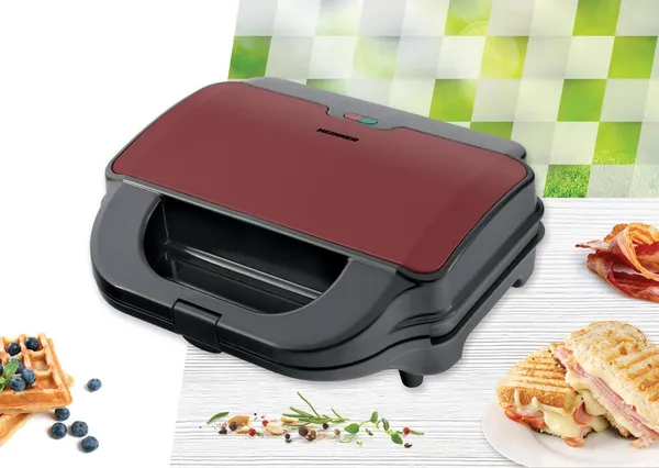 Sandwich Maker HEINNER SM-2H900BKS 900W Negru - imagine 3