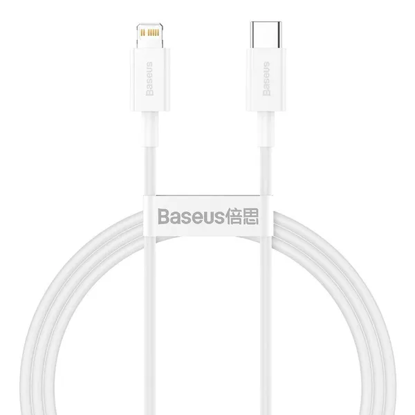 Cablu BASEUS CATLYS-A02 USB Type-C Lightning PD 20W 1m Alb - imagine 3