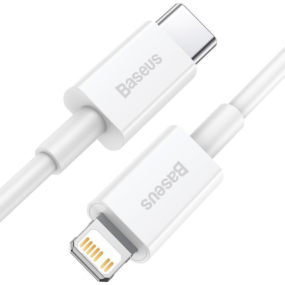 Cablu BASEUS CATLYS-A02 USB Type-C la Lightning PD 20W 1m Alb - imagine 2