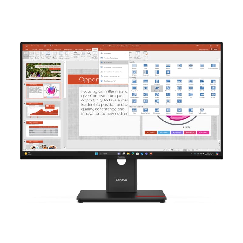 Monitor LENOVO ThinkVision T27-40 27 inch IPS FHD Pivot
