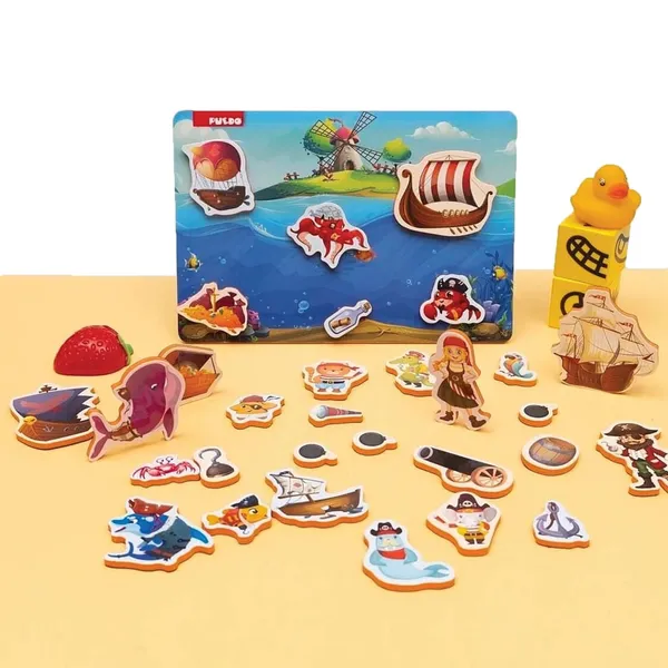 Joc Magnetic PUEDO TOYS Pirați 25-49 Piese 3+ Ani - imagine 9