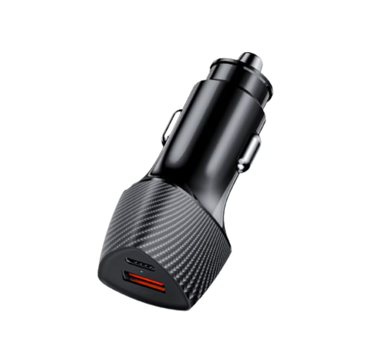 Încărcător Auto LEMONTTI LEMIAFSUCTCN 48W 2 Porturi PD Type-C + QC 3.0 Negru