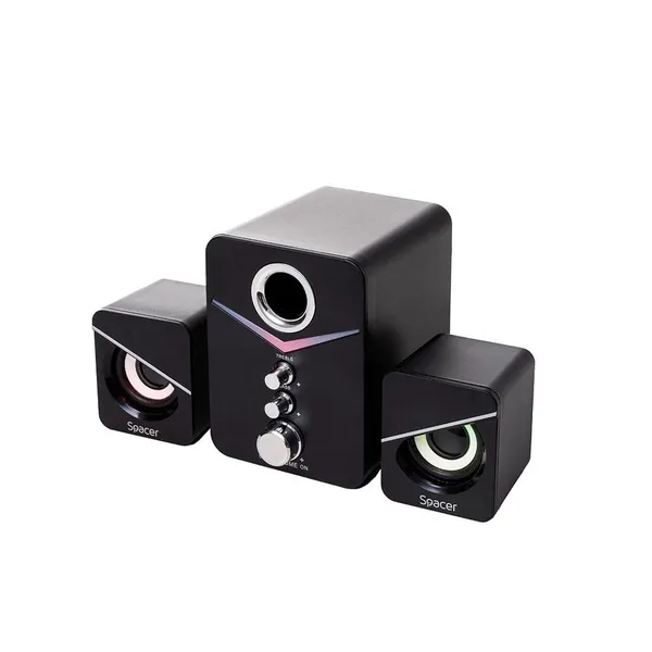 Sistem Boxe Gaming SPACER SPGS-TORNADO 2.1 11W RMS Negru - imagine 8
