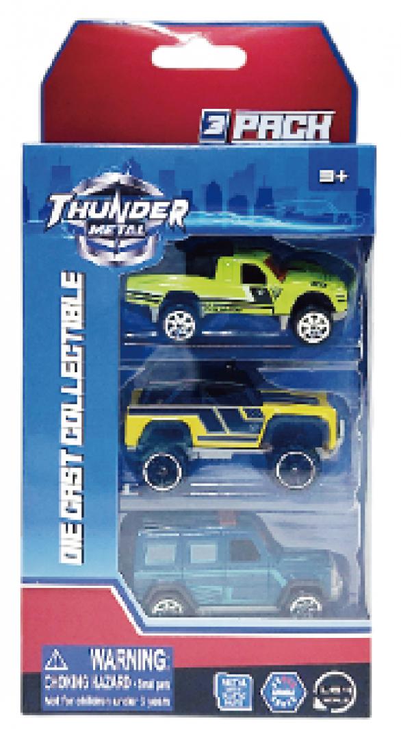 Set Mașinuțe CEVODLE Die Cast 3 bucăți Scară 1/64 - imagine 4