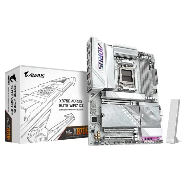 Placă de bază GIGABYTE X870E AORUS ELITE WIFI7 ICE AM5 Alb