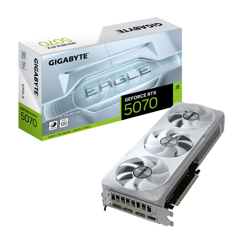 Placă Video GIGABYTE GeForce RTX 5070 EAGLE OC ICE SFF 12GB