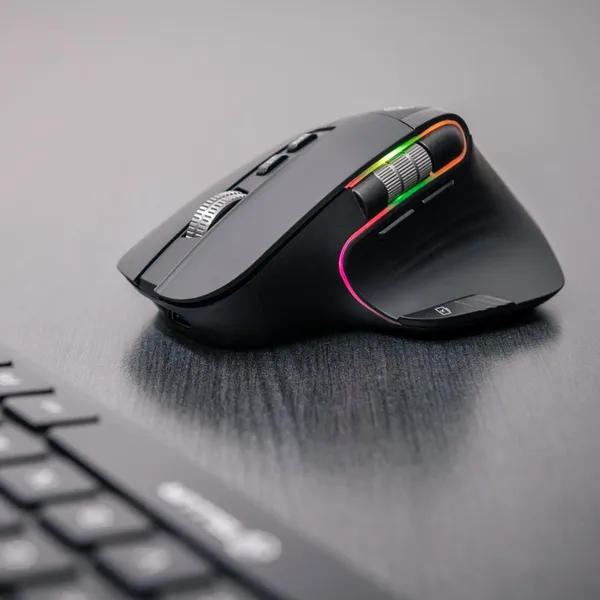 Mouse TELLUR Shade Wireless 3200 DPI Silent Click RGB Negru - imagine 8
