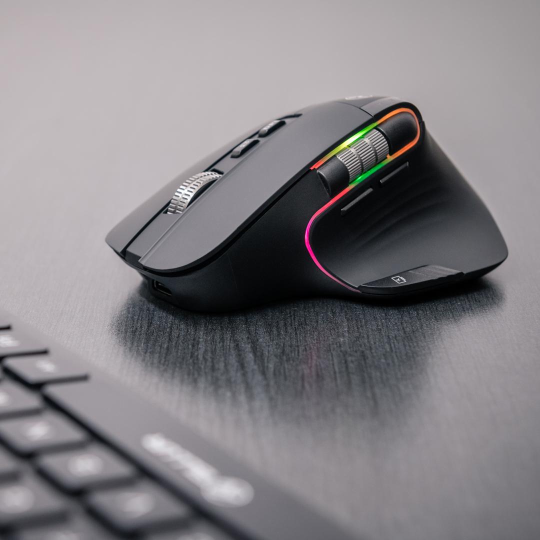 Mouse TELLUR Shade Wireless 3200 DPI Silent Click RGB Negru - imagine 8