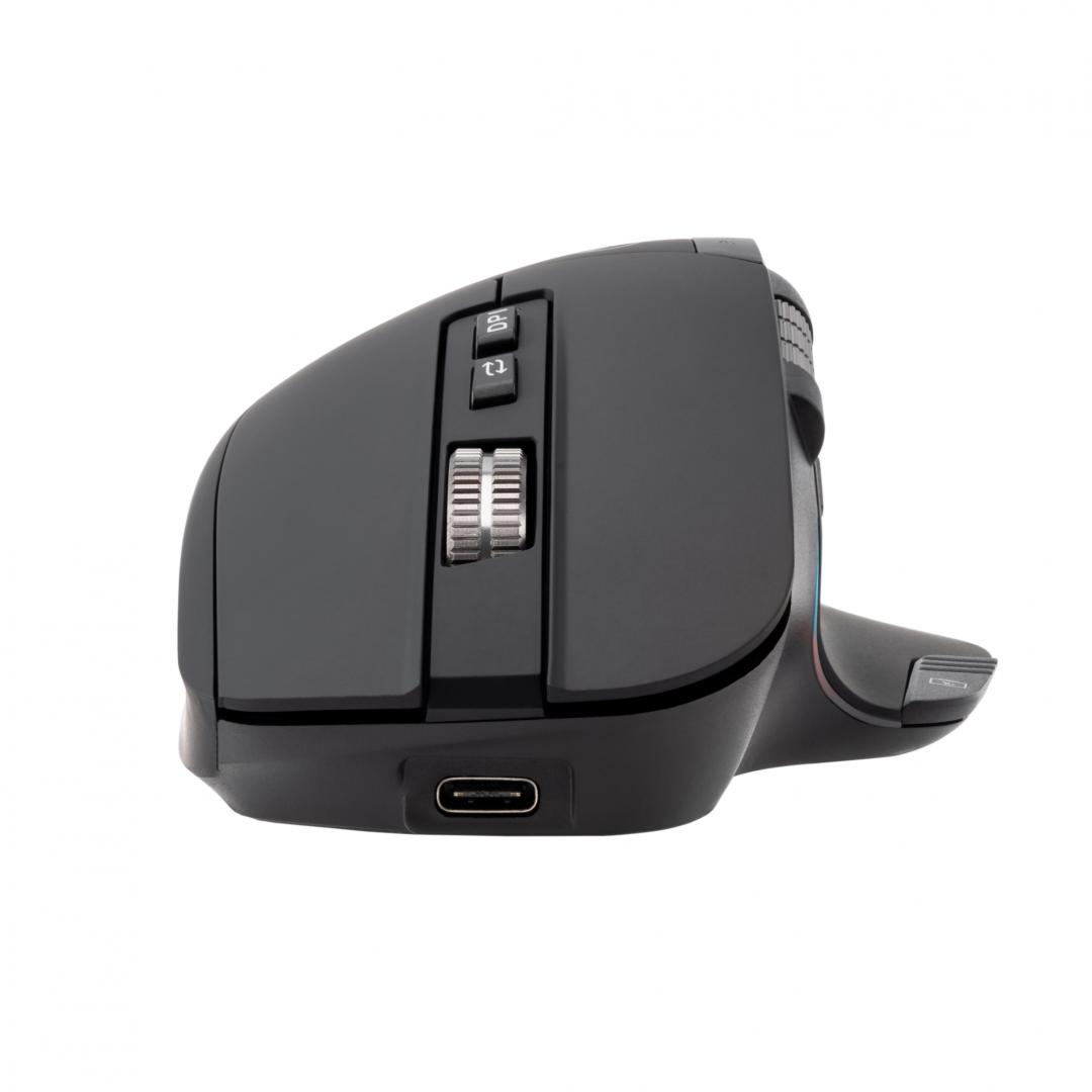 Mouse TELLUR Shade Wireless 3200 DPI Silent Click RGB Negru - imagine 2