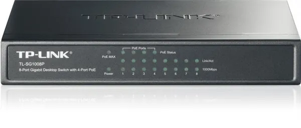 Switch TP-LINK TL-SG1008P 8 Porturi Gigabit 10/100/1000 Mbps - imagine 3